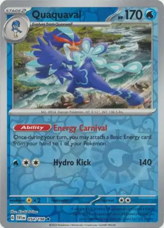 054/198 Quaquaval SVI Rare Reverse Holo