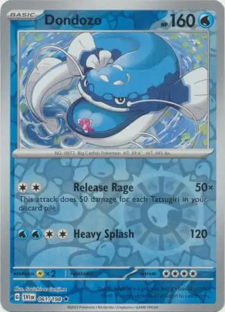 Dondozo Scarlet & Violet 061/198 Rare Reverse Holo