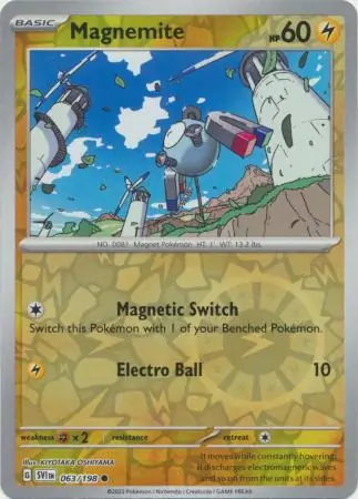 063/198 Magnemite SVI Common Reverse Holo