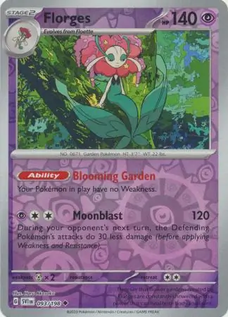 Florges Scarlet & Violet 093/198 Uncommon Reverse Holo