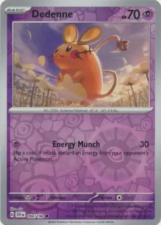 Dedenne Scarlet & Violet 094/198 Common Reverse Holo
