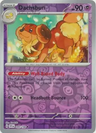 Dachsbun Scarlet & Violet 099/198 Uncommon Reverse Holo
