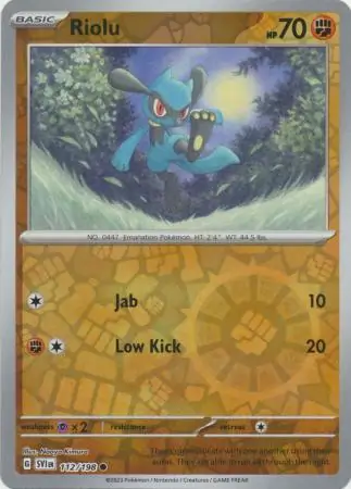 Riolu Scarlet & Violet 112/198 Common Reverse Holo
