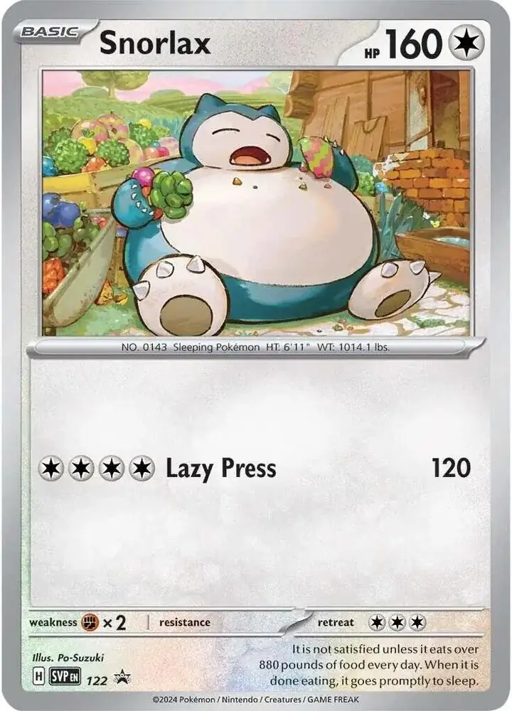 Snorlax SVP Black Star Promos 122