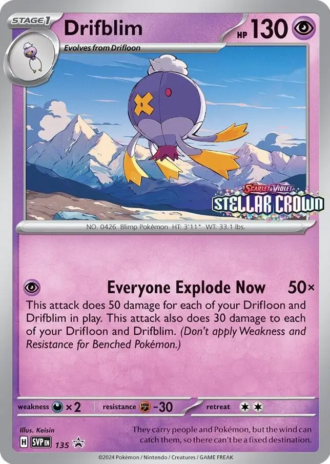 Drifblim SVP Black Star Promos 135