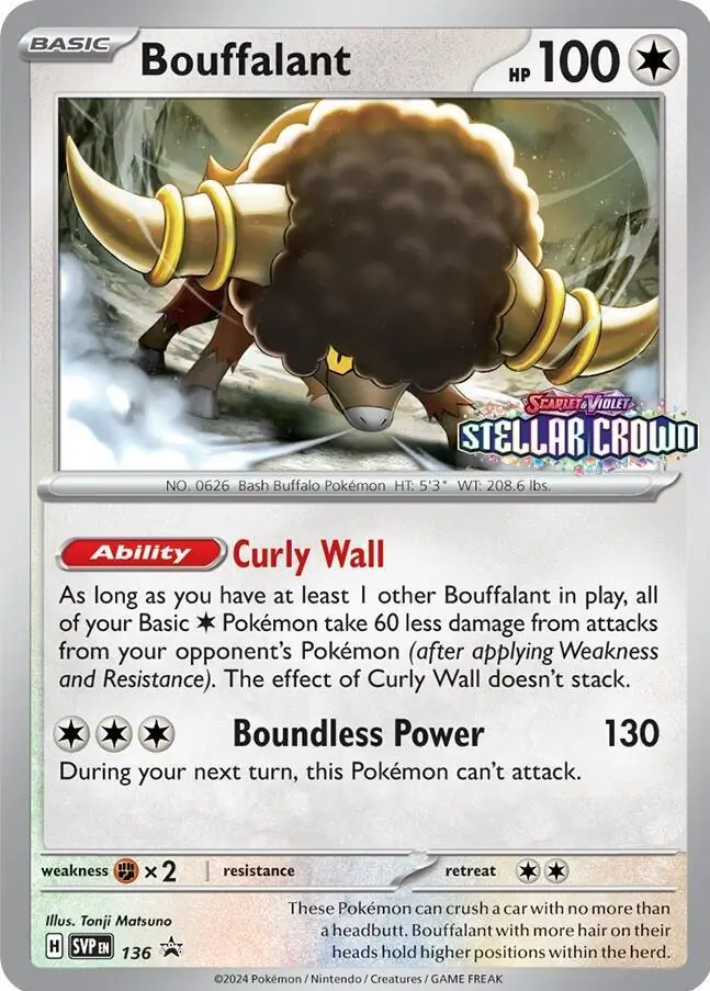 Bouffalant SVP Black Star Promos 136