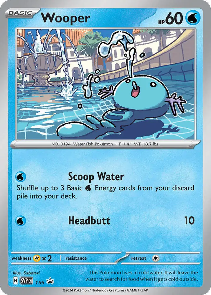 Wooper SVP Black Star Promos 155