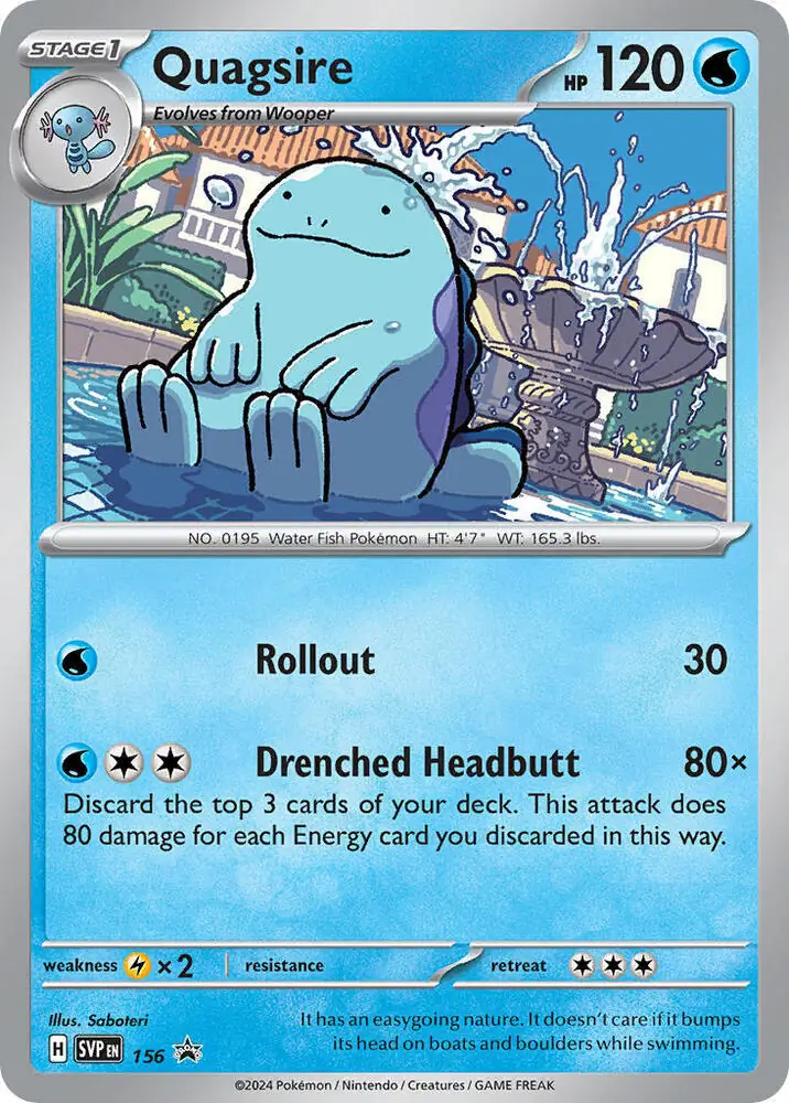 Quagsire SVP Black Star Promos 156