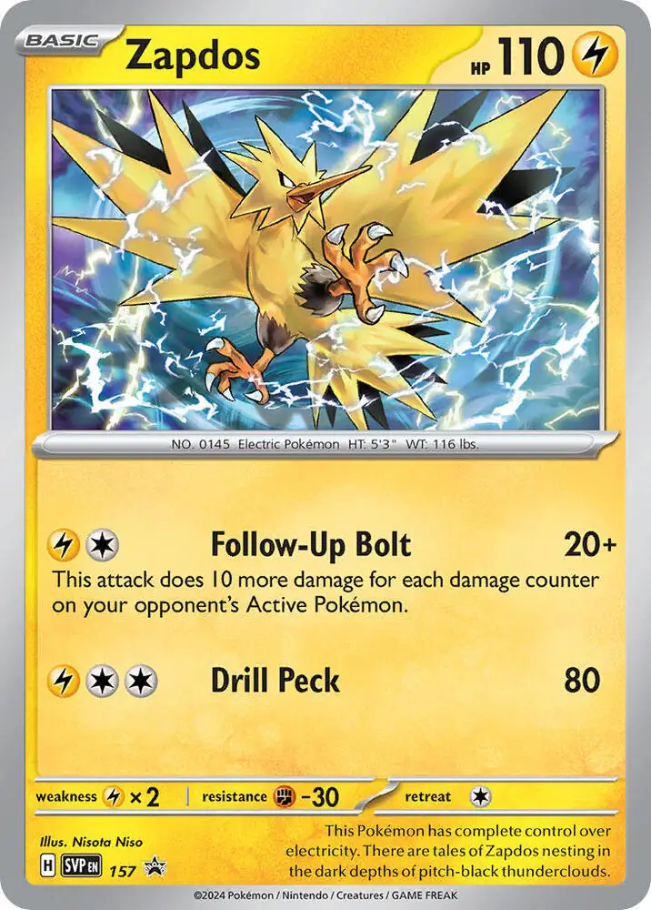 Zapdos SVP Black Star Promos 157