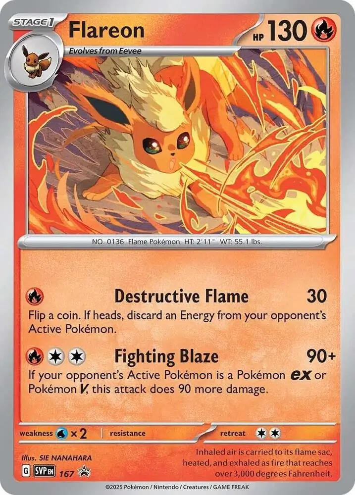 Flareon SVP Black Star Promos 167
