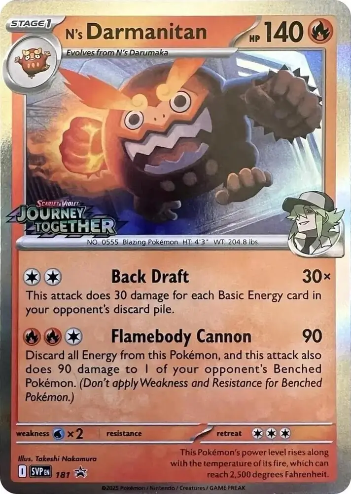 N's Darmanitan SVP Black Star Promos 181
