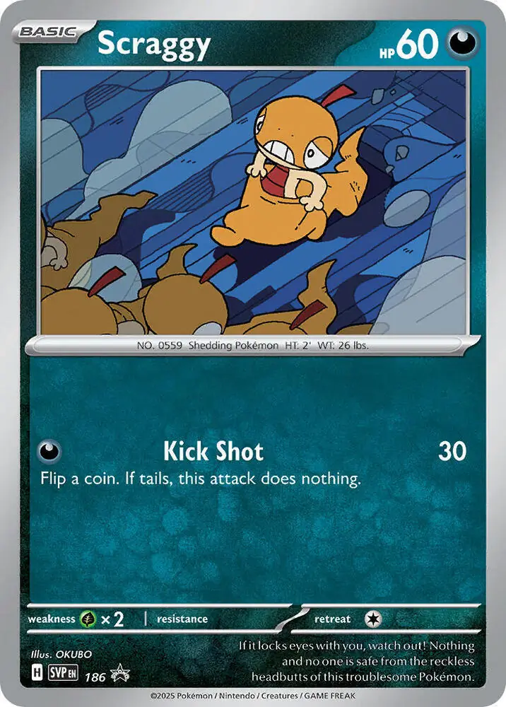 Scraggy SVP Black Star Promos 186