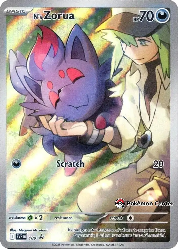 N's Zorua [Pokémon Center] SVP Black Star Promos 189
