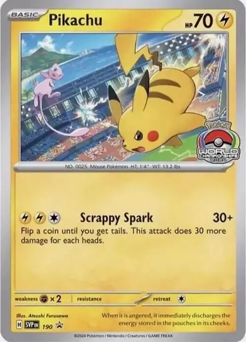 Pikachu [World Championships] SVP Black Star Promos 190