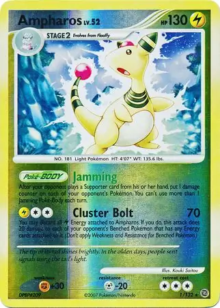 1/132 Ampharos SW Rare Holo Reverse Holo