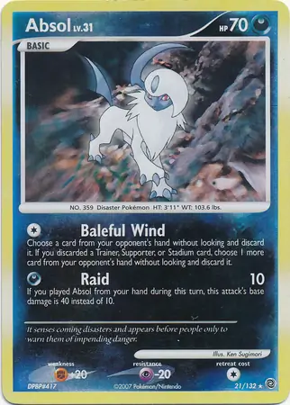 21/132 Absol SW Rare Reverse Holo
