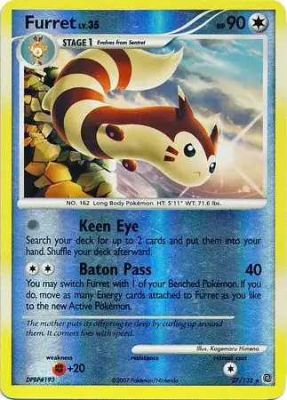 27/132 Furret SW Rare Reverse Holo