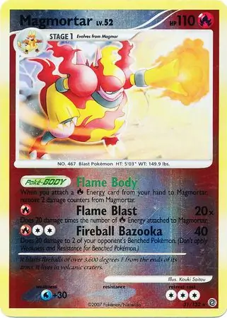 31/132 Magmortar SW Rare Reverse Holo