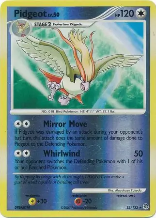 35/132 Pidgeot SW Rare Reverse Holo