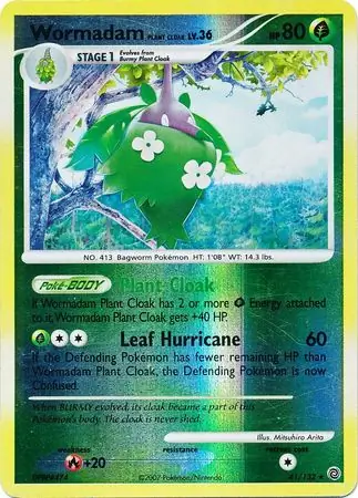 41/132 Wormadam Plant Cloak SW Rare Reverse Holo