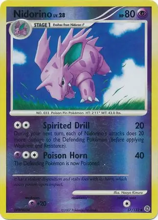 57/132 Nidorino SW Uncommon Reverse Holo