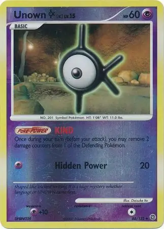 68/132 Unown K SW Uncommon Reverse Holo
