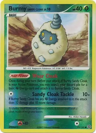 79/132 Burmy Sandy Cloak SW Common Reverse Holo
