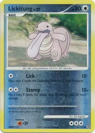 91/132 Lickitung SW Common Reverse Holo