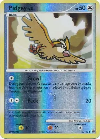 99/132 Pidgey SW Common Reverse Holo