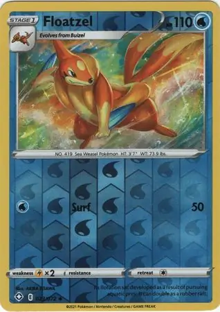 Floatzel Shining Fates 023/072 Uncommon Reverse Holo