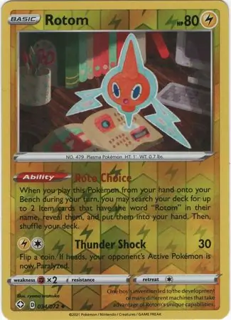 Rotom Shining Fates 034/072 Uncommon Reverse Holo