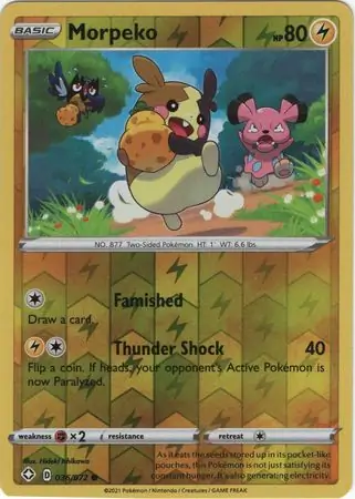 Morpeko Shining Fates 036/072 Common Reverse Holo