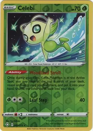 003/072 Celebi SHF Rare Reverse Holo