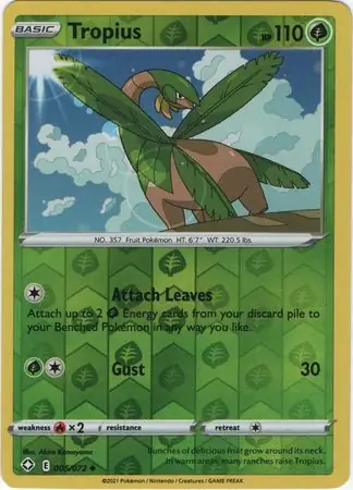 Tropius Shining Fates 005/072 Uncommon Reverse Holo