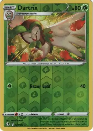 Dartrix Shining Fates 007/072 Uncommon Reverse Holo