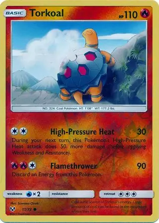 Torkoal Shining Legends 11/73 Common Reverse Holo