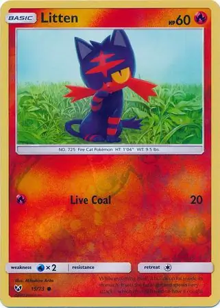 Litten Shining Legends 15/73 Common Reverse Holo