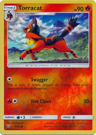Torracat Shining Legends 16/73 Common Reverse Holo
