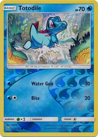 Totodile Shining Legends 18/73 Common Reverse Holo
