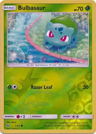 Bulbasaur Shining Legends 1/73 Common Reverse Holo