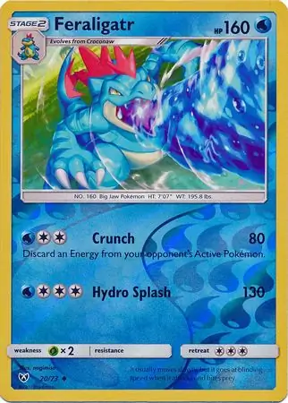 Feraligatr Shining Legends 20/73 Uncommon Reverse Holo