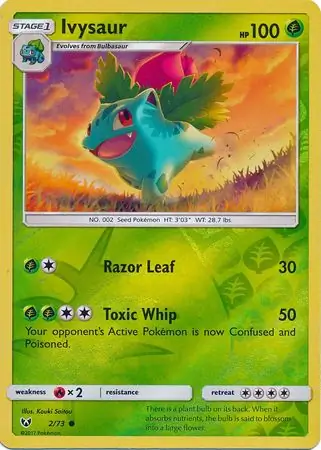 Ivysaur Shining Legends 2/73 Common Reverse Holo