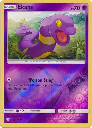 Ekans Shining Legends 36/73 Common Reverse Holo