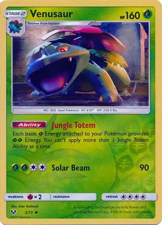 Venusaur Shining Legends 3/73 Uncommon Reverse Holo