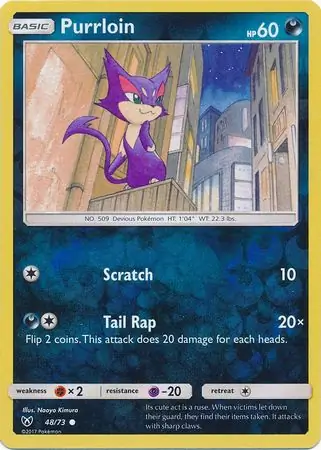 Purrloin Shining Legends 48/73 Common Reverse Holo