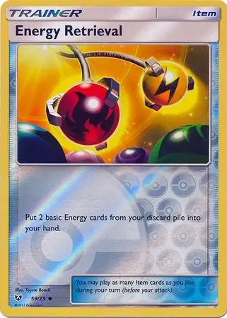 Energy Retrieval Shining Legends 59/73 Uncommon Reverse Holo