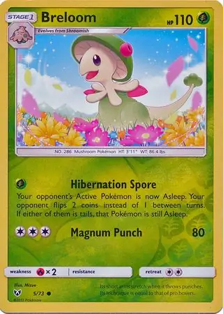 Breloom Shining Legends 5/73 Common Reverse Holo