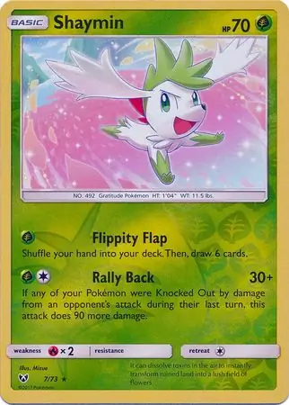 Shaymin Shining Legends 7/73 Rare Holo Reverse Holo