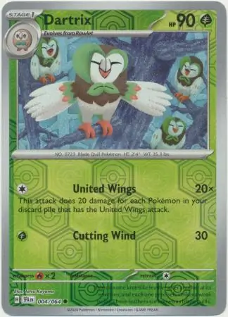 Dartrix Shrouded Fable 004/064 Common Reverse Holo