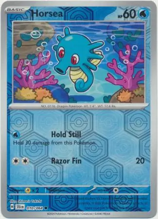 Horsea Shrouded Fable 010/064 Common Reverse Holo